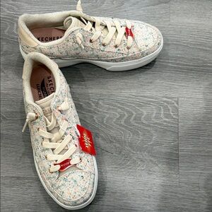 Skechers Multicolor Floral Lace-Up Sneakers